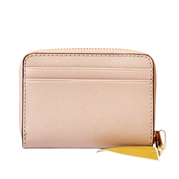 Michael Kors Jet Set Travel Card Case Zip Around Wallet Pink Powder Blush - Picture 2 of 11